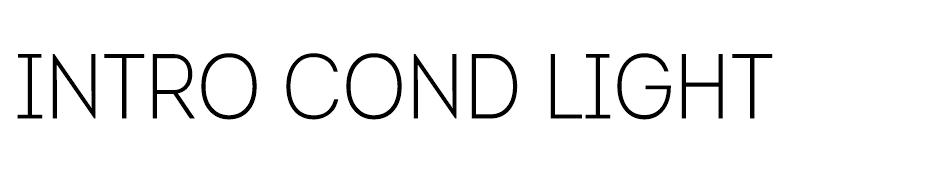 Into Cond Light font
